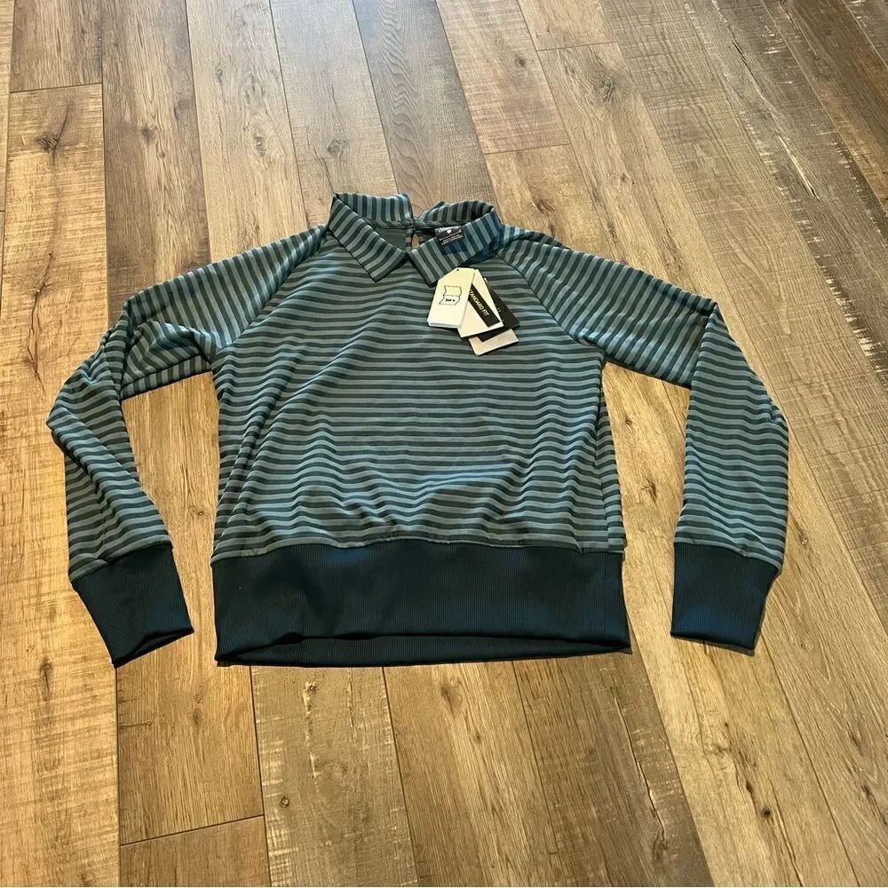 Nike dry fit stiped long sleeve shirt size S